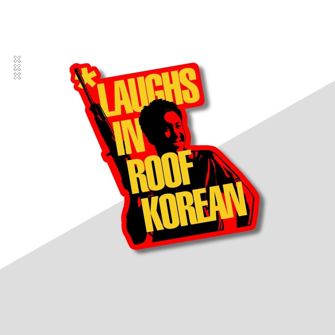 Laughs in Roof Korean Sticker